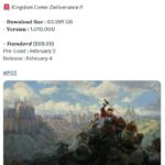 《天国：拯救2》PS5版下载大小约84GB 2月2日开启预载